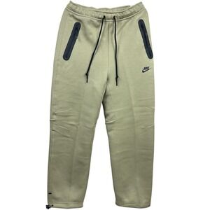 Nike Tech Fleece Open Hem Pants Mens Medium Neutral Olive Jogger HJ6533-276 NEW